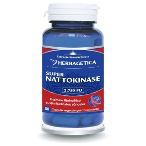 Super Nattokinase, 2750 FU, 60 capsule, Herbagetica