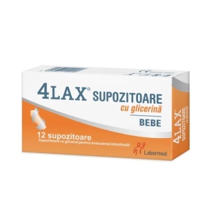 4Lax Bebe supozitoare sugari x 12 supozitoare, Labormed Pharma
