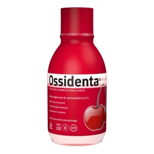 Apa de gura cu aroma de cirese si menta Ossidenta, 250 ml, Biofarm