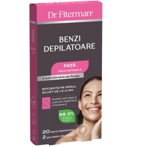 Benzi depilatoare pentru față, 20 buc, Dr. Fiterman