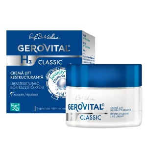 Crema lift restructuranta si hidratanta pentru noapte H3 Classic, 50 ml, Gerovital