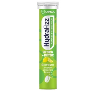 Electroliti cu aroma de lamaie Hydra Detox Hydrafizz, 16 comprimate efervescente, Upsa