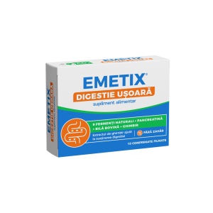 Emetix digestie usoara, 20 comprimate, Fiterman Pharma