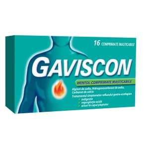 Gaviscon Mentol, 16 comprimate masticabile, Reckitt Benckiser