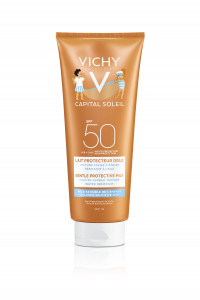Lapte cu protectie solara SPF 50+ pentru copii fata si corp Capital Soleil, 300ml, Vichy