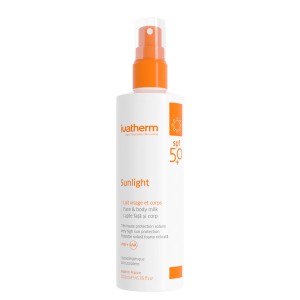 Lapte pentru fata si corp cu protectie solara SPF 50+ Sunlight, 200 ml, Ivatherm