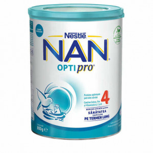 Lapte praf Nan 4 Optipro, 2 ani+, 800 g, Nestle