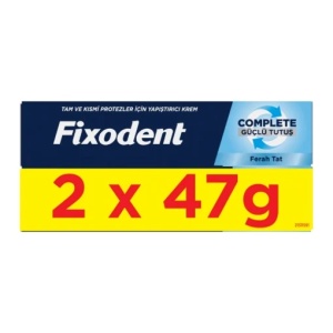 Pachet: Adeziv pentru proteza dentara Complete Fresh, 2 x 47 g, Fixodent