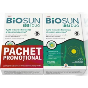 Pachet Promo 1+1 Biosun Ibsi Duo, 30 + 60 capsule moi, Sun Wave Pharma