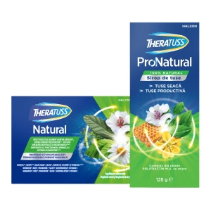 Pachet Theratuss ProNatural sirop + Theratuss Natural tablete, Haleon