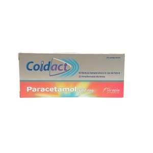 Paracetamol Coldact, 500 mg, 20 comprimate, Terapia