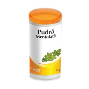 Pudra de talc mentolata, 75 g, Vitalia