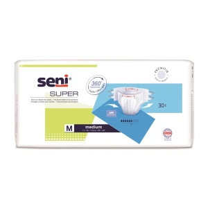 Scutece cu sistem inchis Super Seni, Medium, 30 bucati, Seni