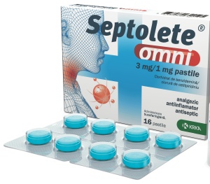 Septolete omni eucalipt, 3 mg/1 mg, 16 pastile, Krka