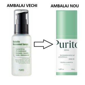 Serum de fata vegan Wonder Releaf Centella Serum Unscented, 60 ml, Purito