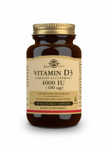 Vitamin D3 4000 UI, 60 capsule, Solgar