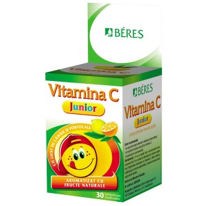 Vitamina C Junior 50 mg, 30 comprimate masticabile, Beres