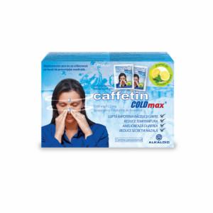 Caffetin COLDmax 1000mg/12,2mg pulbere pentru solutie orala, 10 plicuri, Alkaloid