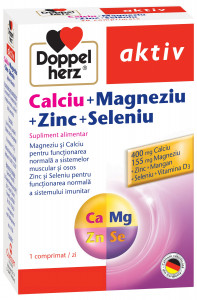 Calciu Magneziu Zinc Seleniu, 30 comprimate, Doppelherz