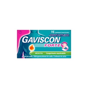 Gaviscon Forte Mentol, 16 comprimate masticabile, Reckitt Benckiser