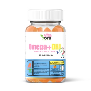 Jeleuri cu aroma de portocale Omega + DHA Kids, 60 bucati, Vita Ora
