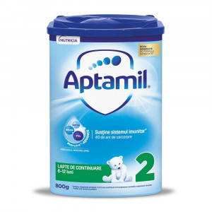 Lapte de continuare 6-12 luni NUTRI-BIOTIK 2, 800g, Aptamil