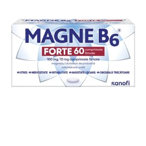 Magne B6 Forte 100mg/10mg, 60 comprimate, Sanofi