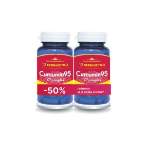 Pachet Curcumin95+ C3 Complex, 30+30 capsule, Herbagetica