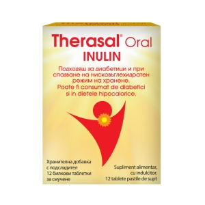 Pastile pentru supt fara zahar Therasal Oral INULIN, 12 pastile, Vedra