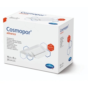 Plasture steril cu corp absorbant si margini autoadezive, 10 x 8cm, 25 plasturi, Cosmopor