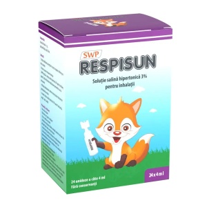 Respisun solutie salina hipertonica 3%, 24 doze, Sun Wave Pharma