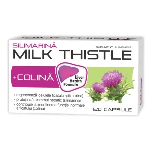 Silimarina + Colina Milk Thistle, 400 mg, 120 capsule, Zdrovit
