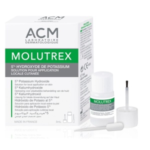 Solutie pentru aplicatii locale cutanate, Molutrex, hidroxid de potasiu 5%, 3 ml, ACM
