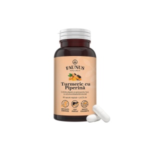 Turmeric cu Piperina, 60 capsule, Faunus