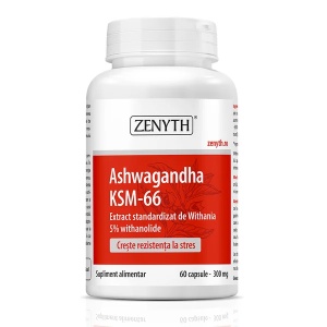 Ashwaghanda KSM-66 Forte, 500 mg, 60 capsule, Zenyth