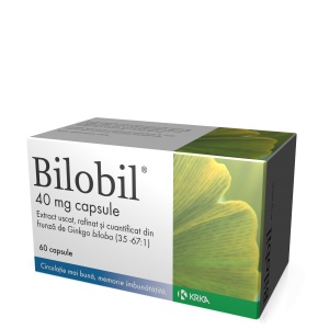 Bilobil, 40 mg, 60 capsule, Krka