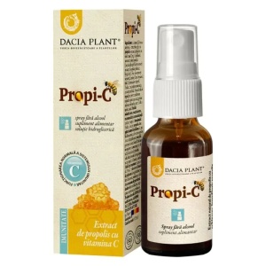 Extract de Propolis cu Vitamina C spray fara alcool Propi-C, 20 ml, Dacia Plant