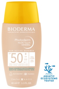 Fluid Nude Touch Mineral cu SPF50+ foarte deschis Photoderm, 40 ml, Bioderma
