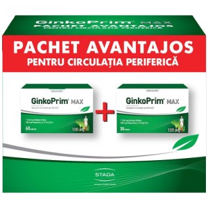 GinkoPrim Max 120 mg, 60 + 30 tablete, Walmark