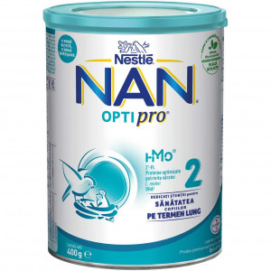 Lapte praf Nan 2 Optipro Premium +6 luni, 400g, Nestle