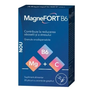 Magnefort B6, 20 plicuri orodispersabile, Biofarm