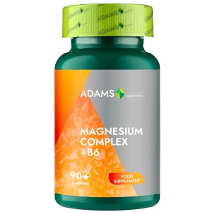 Magnesium Complex + B6, 90cps, Adams Supplements