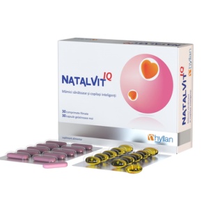 Natalvit IQ, 30 comprimate filmate + 30 capsule gelatinoase moi, Hyllan