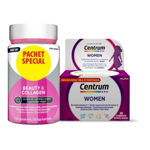 Pachet Centrum pentru femei 30 comprimate + Centrum Beauty&Collagen 30 capsule, Haleon