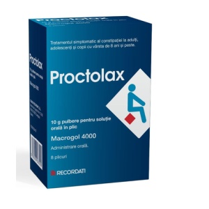 Proctolax, 4 g pulbere pentru solutie orala, 8 plicuri, Casen Recordati