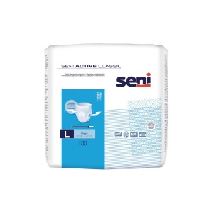 Scutece tip chilot pentru adulti Active Classic Large, 30 bucati, Seni