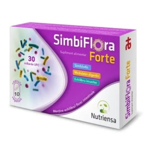 SimbiFlora Forte, 10 capsule vegetale, Antibiotice Iasi