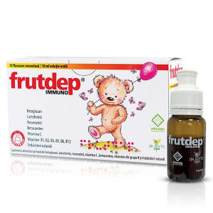 Solutie orala Frutdep Immuno, 10 flacoane, Dr. Phyto