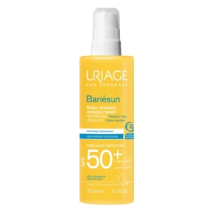 Spray invizibil fara parfum pentru protectie solara Bariesun, SPF 50+, 200 ml, Uriage