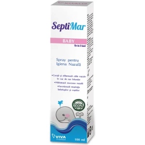 Spray pentru igiena nazala cu apa de mare izotona, 100 ml, Septimar Baby